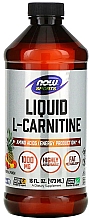 Płynna L-Karnityna o smaku Tropikalnego Ponczu, 1000 mg - Now Foods L-Carnitine Liquid Tropical Punch — фото N1