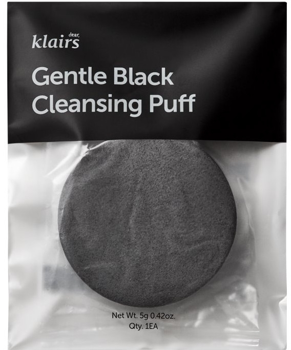 Gąbka do mycia twarzy - Klairs Gentle Black Cleansing Puff — Zdjęcie N1