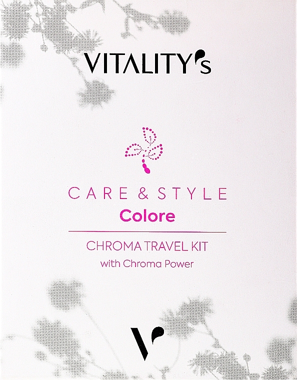 Zestaw do włosów farbowanych - Vitality's C&S Colore Chroma Kit Travel (shmp/100ml + h/mask/50ml) — Zdjęcie N1