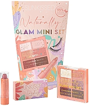 Kup Zestaw - Sunkissed Naturally Glam Mini Gift Set (eyesh/8,4g + lipstic/3,3g + lashes/2pc + adhesive/1g)