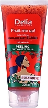 Peeling do twarzy i ciała Truskawka - Delia Fruit Me Up! Strawberry Face & Body Scrub — Zdjęcie N1