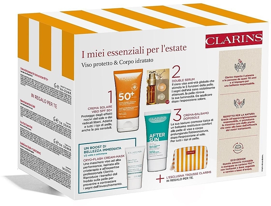 Zestaw, 5 produktów - Clarins Sun Face Expert — Zdjęcie N3