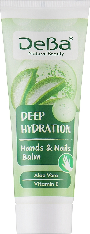 Głęboko nawilżający balsam do rąk i paznokci Aloes i witamina E - DeBa Deep Hydration Hands & Nails Balm — Zdjęcie N1