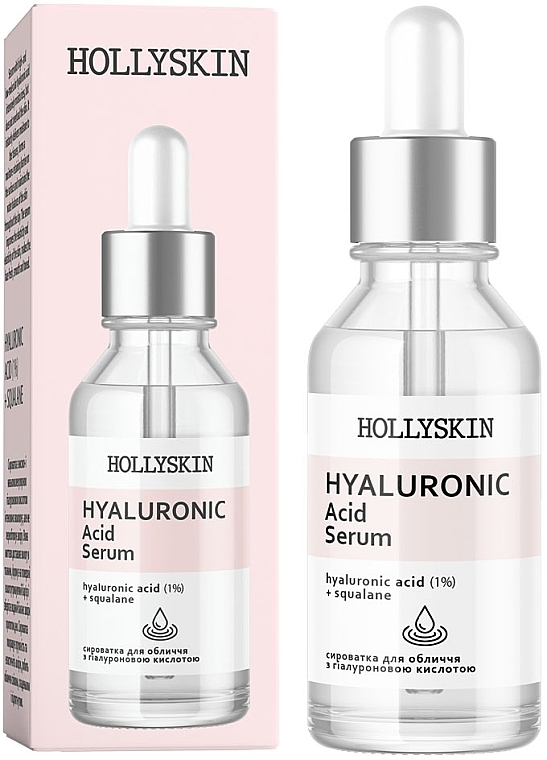 Serum do twarzy z kwasem hialuronowym - Hollyskin Hyaluronic Acid Serum — Zdjęcie N2