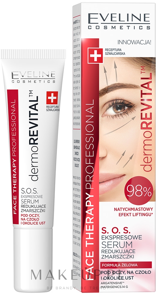 Ekspresowe serum redukujące zmarszczki pod oczy, na czoło i okolice ust - Eveline Cosmetics Face Therapy Professional — фото 15 ml