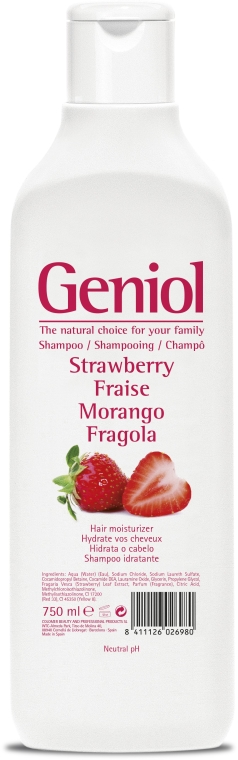 Szampon nawilżający Truskawkowy - Geniol Shampoo — Zdjęcie N1