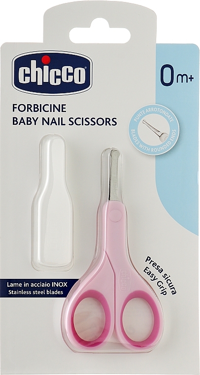 Bezpieczne nożyczki do paznokci dla dzieci, różowe - Chicco Baby Nail Scissors — Zdjęcie N1