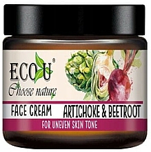 Nawilżający krem do twarzy Karczoch i burak - Eco U Artichokes and Beets Face Cream — Zdjęcie N1