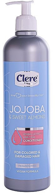 Odżywka do włosów farbowanych i zniszczonych - Clere Jojoba & Sweet Almond Conditioner — Zdjęcie N1