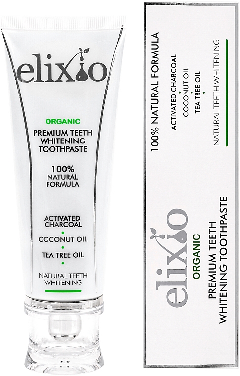 Wybielająca pasta do zębów - Elixio Organic Premium Teeth Whitening Toothpaste  — Zdjęcie N1
