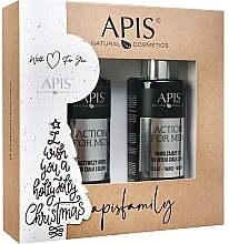 Zestaw - APIS Professional Action For Men Gift Set (h/b/cr/300ml + sh/gel/300ml) — Zdjęcie N1