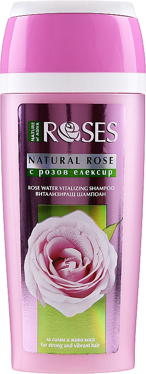 Rewitalizujący szampon do włosów z wodą różaną - Nature of Agiva Roses Vitalizing Shampoo For Strong & Vibrant Hair — Zdjęcie N2