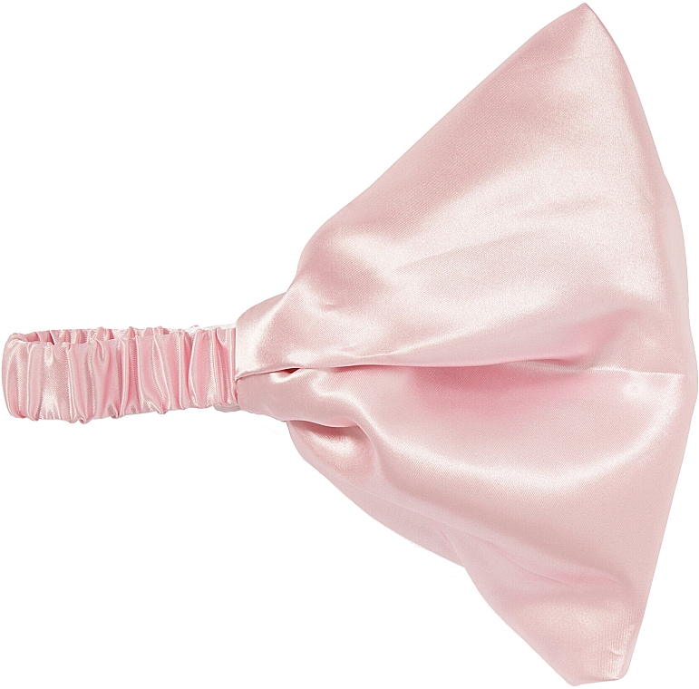 Satynowa opaska, różowa - Revolution Haircare Satin Headband Pink — Zdjęcie N1