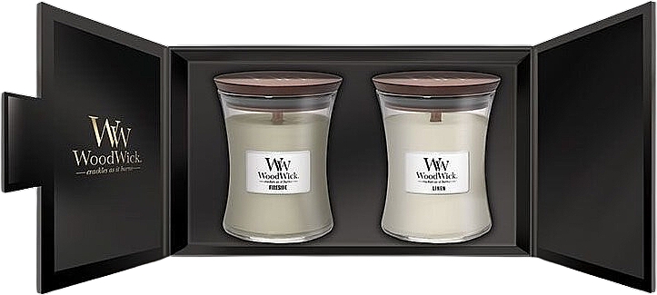Zestaw - WoodWick 2 Medium Hourglass Gift Set (candle/2x275g) — Zdjęcie N1