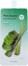 Nawilżająca maseczka na noc z ekstraktem z aloesu - Missha Pure Source Pocket Pack Aloe — Zdjęcie N1