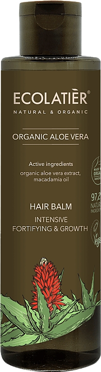 Intensywnie wzmacniający balsam przyspieszający wzrost włosów - Ecolatier Organic Aloe Vera Hair Balm — Zdjęcie N1