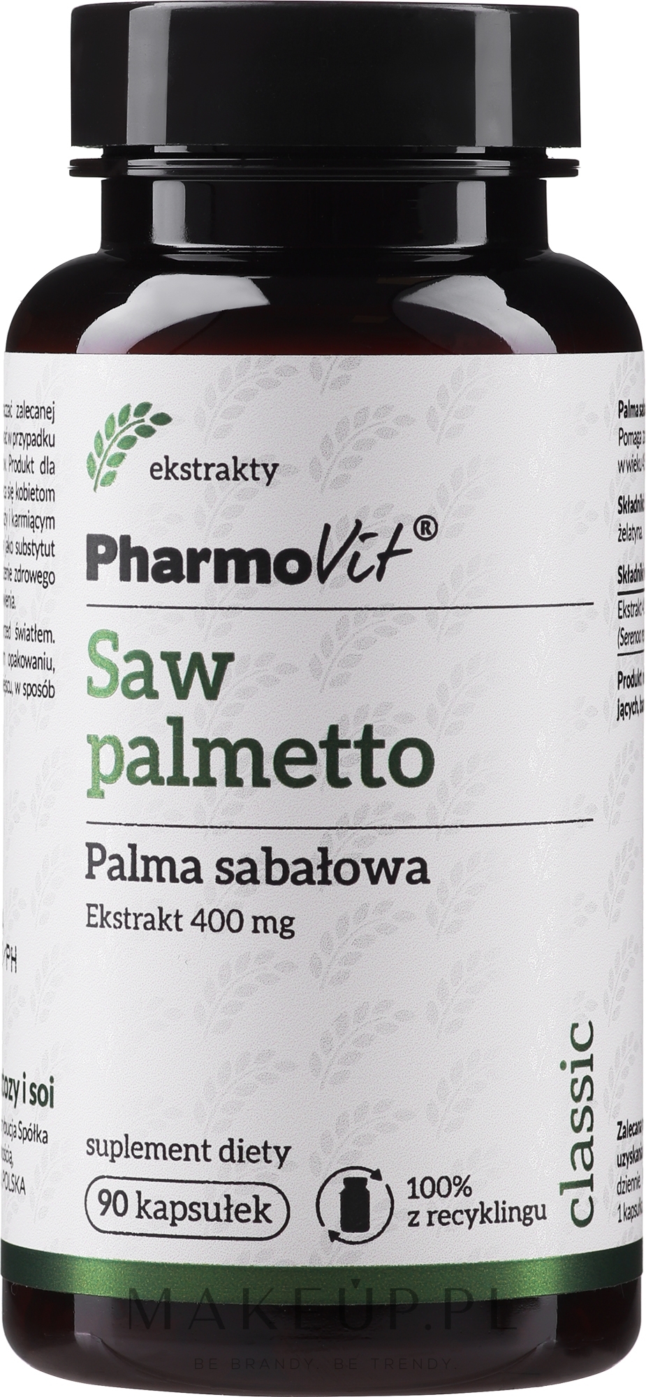 Suplement Palma sabałowa - Pharmovit Saw Palmetto — Zdjęcie 90 szt.