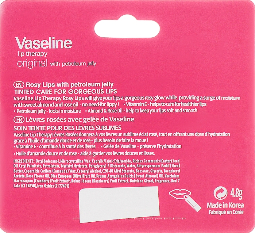 Pomadka do ust - Vaseline Lip Therapy Rosy Lips — Zdjęcie N5