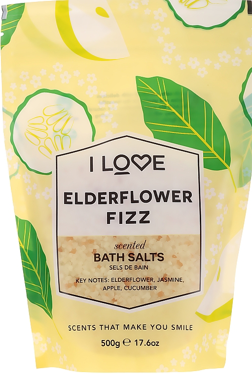 Pachnąca sól do kąpieli Koktajl z czarnego bzu - I Love... Elderflower Fizz Bath Salt — Zdjęcie N1