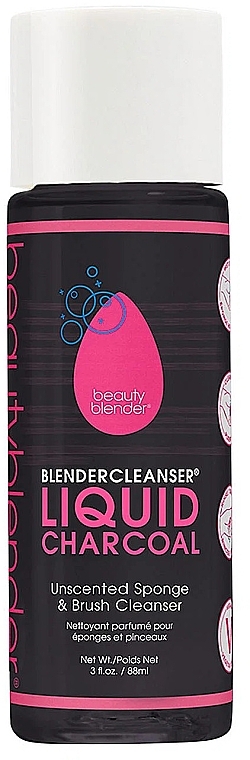 Żel oczyszczający do gąbek i szczotek z węglem drzewnym - Beautyblender Blender Cleanser Liquid Charcoal — Zdjęcie N1