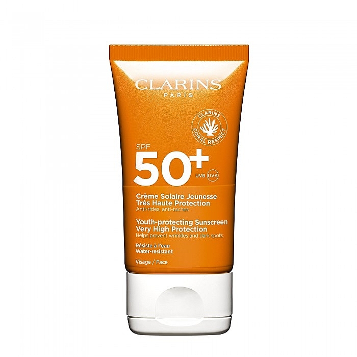 Przeciwzmarszczkowy krem przeciwsłoneczny - Clarins Youth-Protecting Sunscreen SPF 50 — Zdjęcie N1