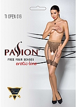 Kup Rajstopy erotyczne z wycięciem Tiopen 016, 20 Den, beżowe - Passion