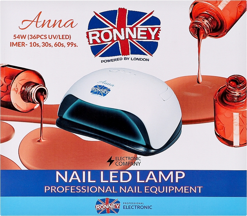 Lampa UV / LED biała - Ronney Professional Anna 54W 36 PCS Lamp — Zdjęcie N3