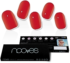 Zestaw żelowych naklejek na paznokcie - Nooves Premium Luxe Solid Crimson Red — Zdjęcie N2