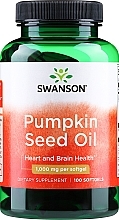 Suplement diety z olejem z nasion dyni, 100 szt - Swanson Pumpkin Seed Oil 1000 mg — Zdjęcie N1