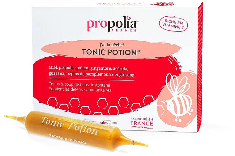 Suplement diety Mikstura tonizująca - Propolia Propolis Honey Ginger Acerola — Zdjęcie N1