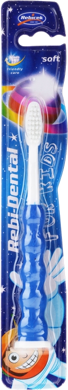 Miękka szczoteczka do zębów dla dzieci M14, niebieska - Mattes Rebi-Dental — Zdjęcie N1
