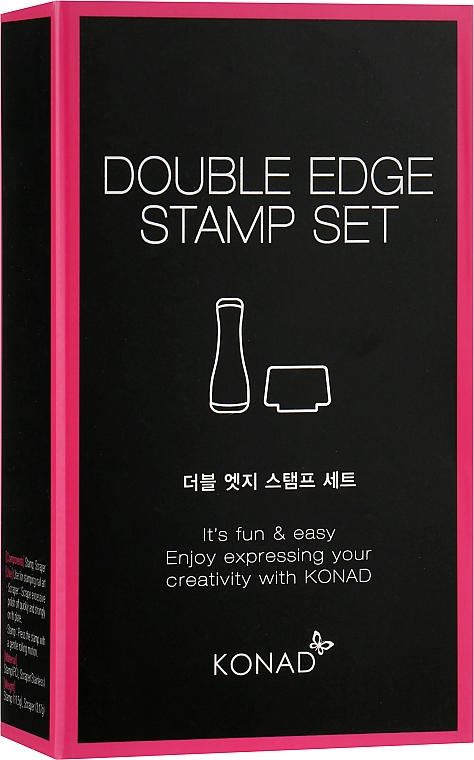 Zestaw do stylizacji paznokci Stempel + czyścik - Konad Double Edge — Zdjęcie N2