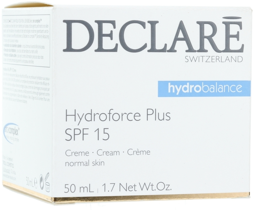 Nawilżający krem do twarzy (SPF 15) - Declare Hydroforce Plus SPF 15 Cream — Zdjęcie N1