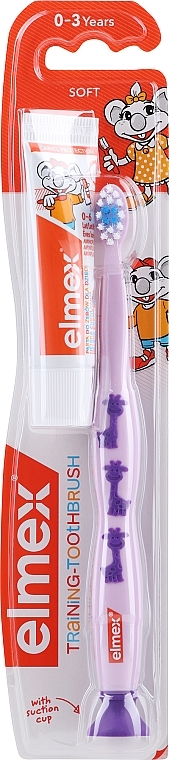 Miękka szczoteczka do zębów dla dzieci - Elmex Learn Toothbrush Soft + Toothpaste 12ml — Zdjęcie N1