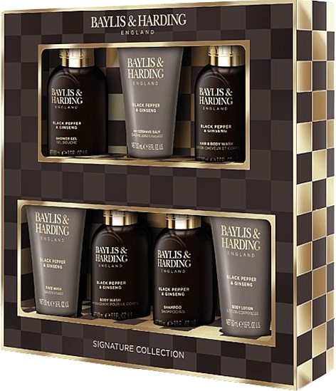 Zestaw, 7 produktów - Baylis & Harding Black Pepper & Ginseng His Essential Luxuries Gift Set  — Zdjęcie N1