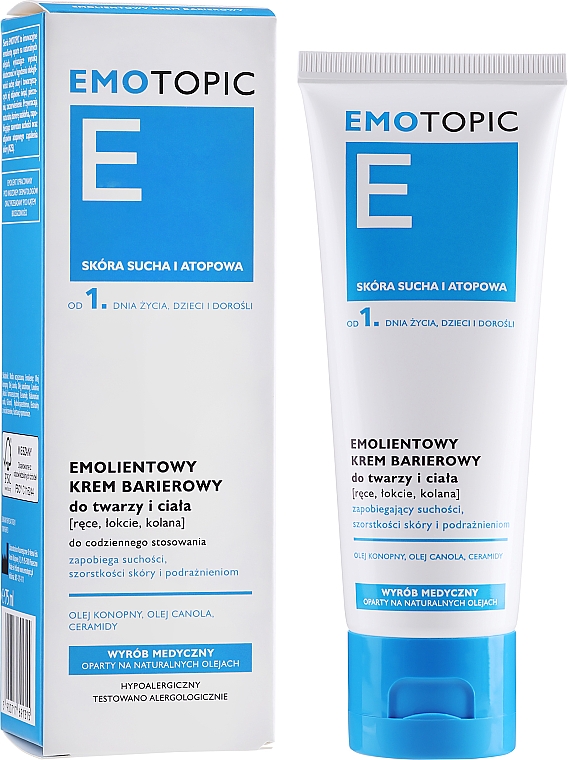 Emolientowy krem barierowy do twarzy i ciała - Pharmaceris E Emotopic Emollient Barrier Cream — Zdjęcie N2