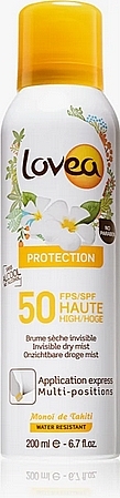 Emulsja do opalania w sprayu SPF 50 - Lovea High Protection & Tanning Mist SPF 50 — Zdjęcie N1