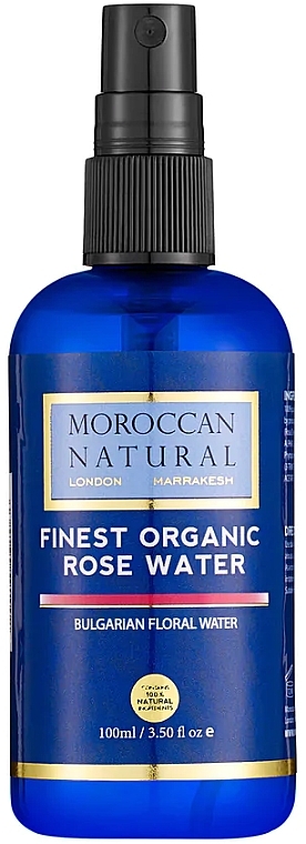 Tonik do twarzy w sprayu - Moroccan Natural Finest Organic Rose Water — Zdjęcie N1