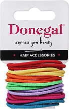 Cienkie gumki do włosów 12 szt., FA-9904 - Donegal — Zdjęcie N1