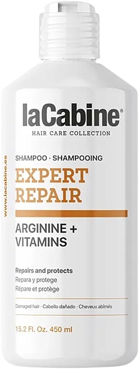 Rewitalizujący szampon z argininą i witaminami do włosów zniszczonych - La Cabine Expert Repair Shampoo Arginine + Vitamins — Zdjęcie N1