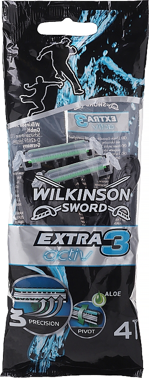 Jednorazowe maszynki do golenia, 4 szt. - Wilkinson Sword Extra 3 — Zdjęcie N1