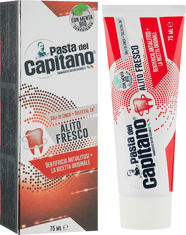 Odświeżająca pasta do zębów - Pasta Del Capitano Dentifricio Alito Fresco — Zdjęcie N1