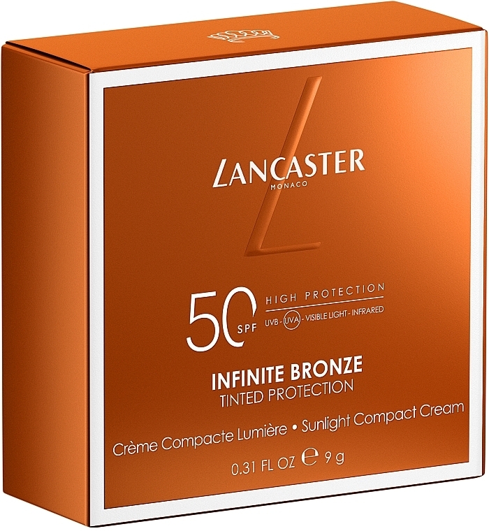 Ochronny krem do twarzy, SPF 50 - Lancaster Infinite Bronze Sunlight Compact Cream — Zdjęcie N2