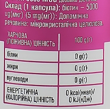 Suplement diety Biotyna w kapsułkach, 5000 mcg - Golden Pharm — Zdjęcie N3