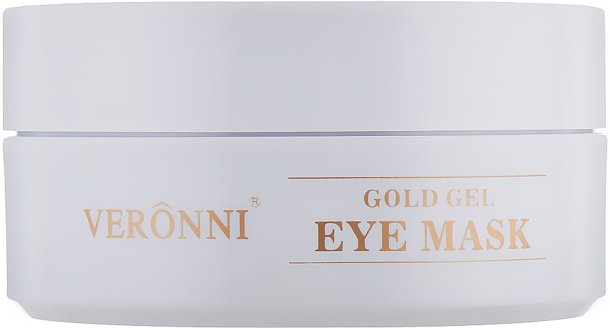 Odmładzające hydrożelowe płatki pod oczy ze złotem, kwasem hialuronowym i kolagenem - Veronni Gold Gel Eye Mask — Zdjęcie N3