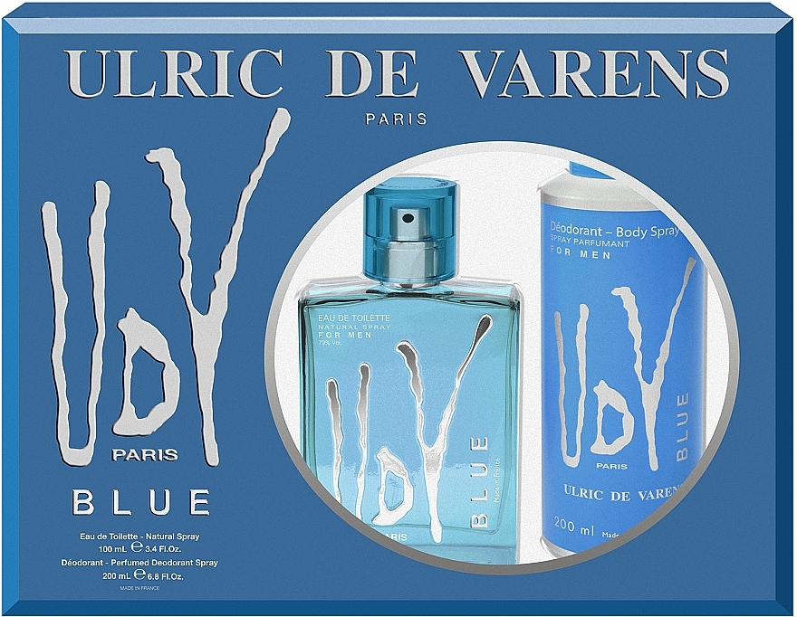 Ulric de Varens UDV Blue - Zestaw (edt 100 ml + deo 200 ml) — Zdjęcie N1