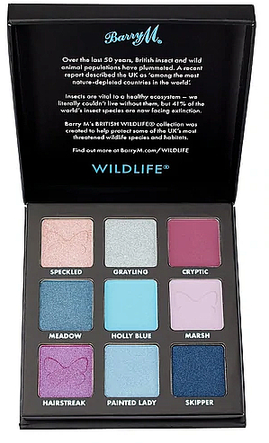 Paleta cieni do powiek - Barry M Cosmetics Wildlife Butterfly WLEP6 Eyeshadow Charity Palette — Zdjęcie N2