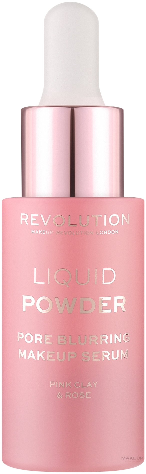 Rozświetlające serum pod podkład - Makeup Revolution Liquid Powder Pore Blurring Makeup Serum — Zdjęcie 19 ml