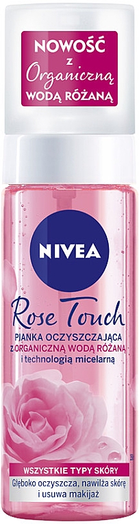 Pianka oczyszczająca z organiczną wodą różaną i technologią micelarną - NIVEA Rose Touch — Zdjęcie N1