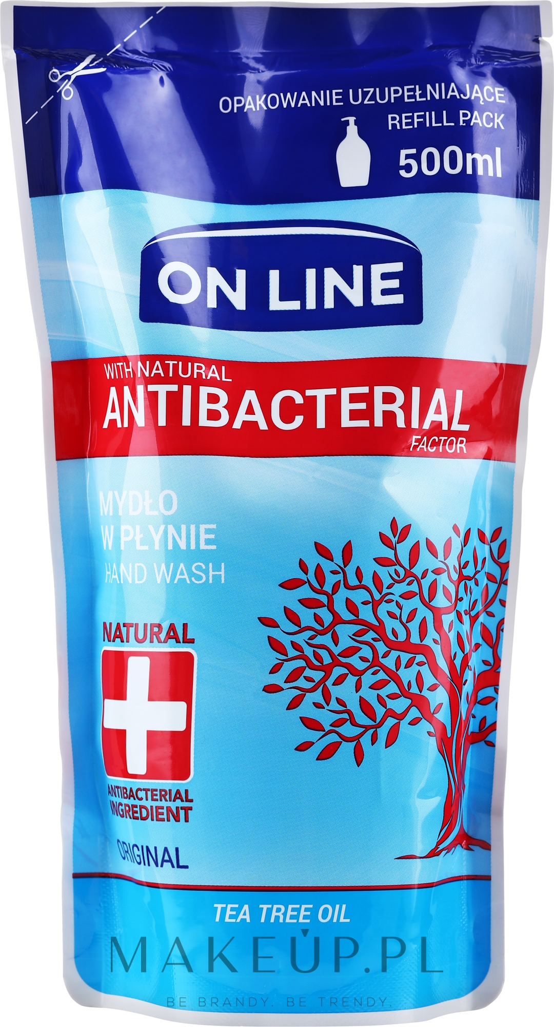 Antybakteryjne mydło w płynie z naturalnym czynnikiem - On Line (uzupełnienie) — Zdjęcie 500 ml